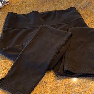 Spanx black crop tummy control leggings